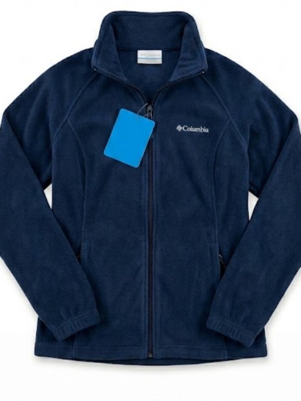 NWT Womens Columbia Benton Springs Full Zip Fleece Jacket Navy Petite XL